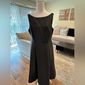 Adrianna Papell Classic Black Midi Dress